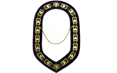 Masonic 33 Degree Chain Collar Golden Plated