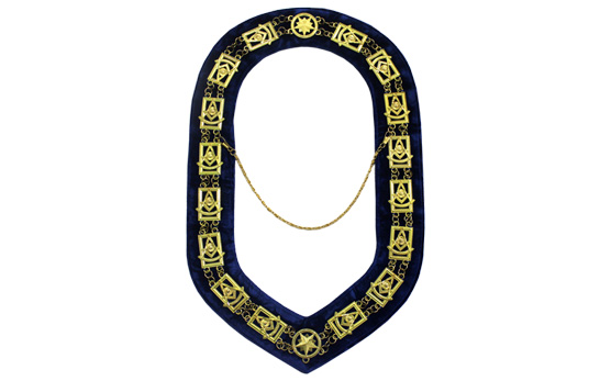 Masonic Regalia Past Master Chain Collar Gold Plated Chain Collar