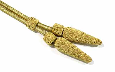 Gold Bullion Acorn sword knot Supplier