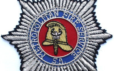 SA Metropolitan Fire Service Bullion Wire Badge