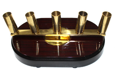 Ceremonial Flagpole Base with Brass Fittings