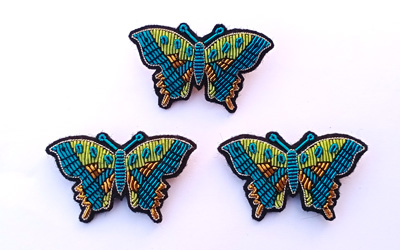 Fashion Brooches Butterfly Bullion Embroidery