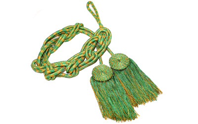 Flat Knot Gold And Green Cincture 