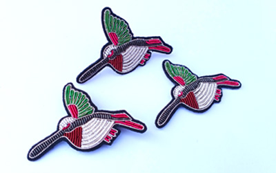 Hand Bullion Wire Embroidery Badge for Brooch