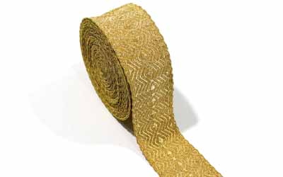 Gold Mylar Wire Lace Military Braid