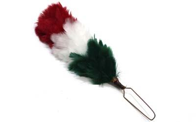 Hackles Plumes Red Green White