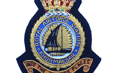 Royal Air Force Khormaksar Station Blazer Embroidered Badge