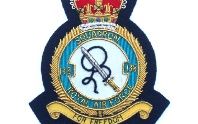 Royal Air Force Squadron Gold Bullion Badge