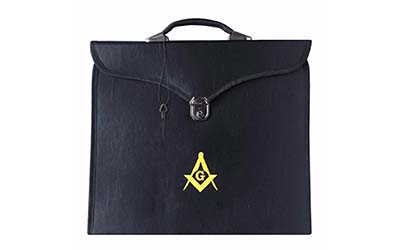 Masonic MM/WM and Provincial Full Dress Yellow Square Compass Cases with hard handle