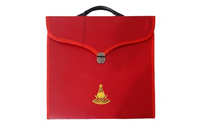 Masonic MM/WM and Provincial Full Dress Past Master Red Cases with hard Handle