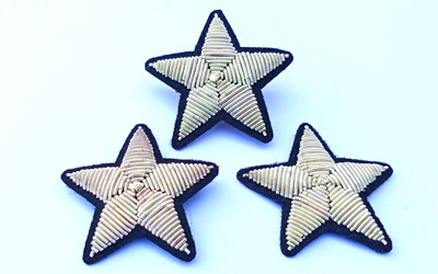 Star Bullion Wire Embroidery Brooch Supplier